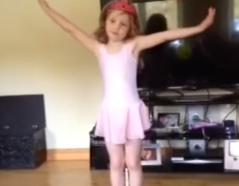 Robyn practising for a ballet show next Wed!!